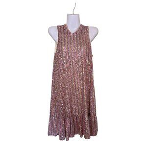 Julia Jordan Multicolor Sequin Shift Dress Sz  8 Event  Paty NYE Coquette